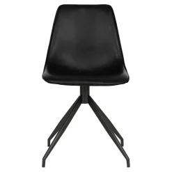 Wohnen Küchenstühle|Esszimmerstühle*Drehstühle aus Kunstleder in Schwarz - Jalisa (2er Set)