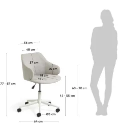 Wohnen Bürostühle*Drehstuhl in Hellgrau Strukturstoff - Spint