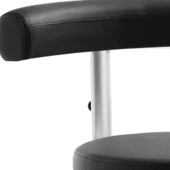 Wohnen Drehstuhl mit schmaler Rückenlehne in Schwarz - Azenta