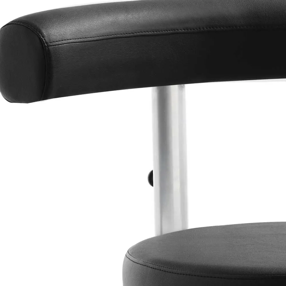 Wohnen Drehstuhl mit schmaler Rückenlehne in Schwarz - Azenta