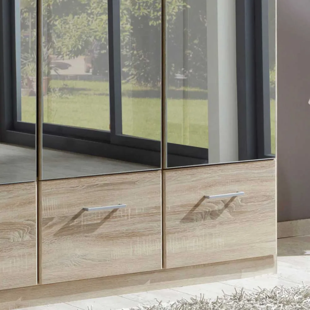 Wohnen Drehtüren Kleiderschrank Rommino in Eiche Sägerau