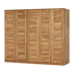 Wohnen Drehtürenschrank Cranos aus Wildeiche Massivholz