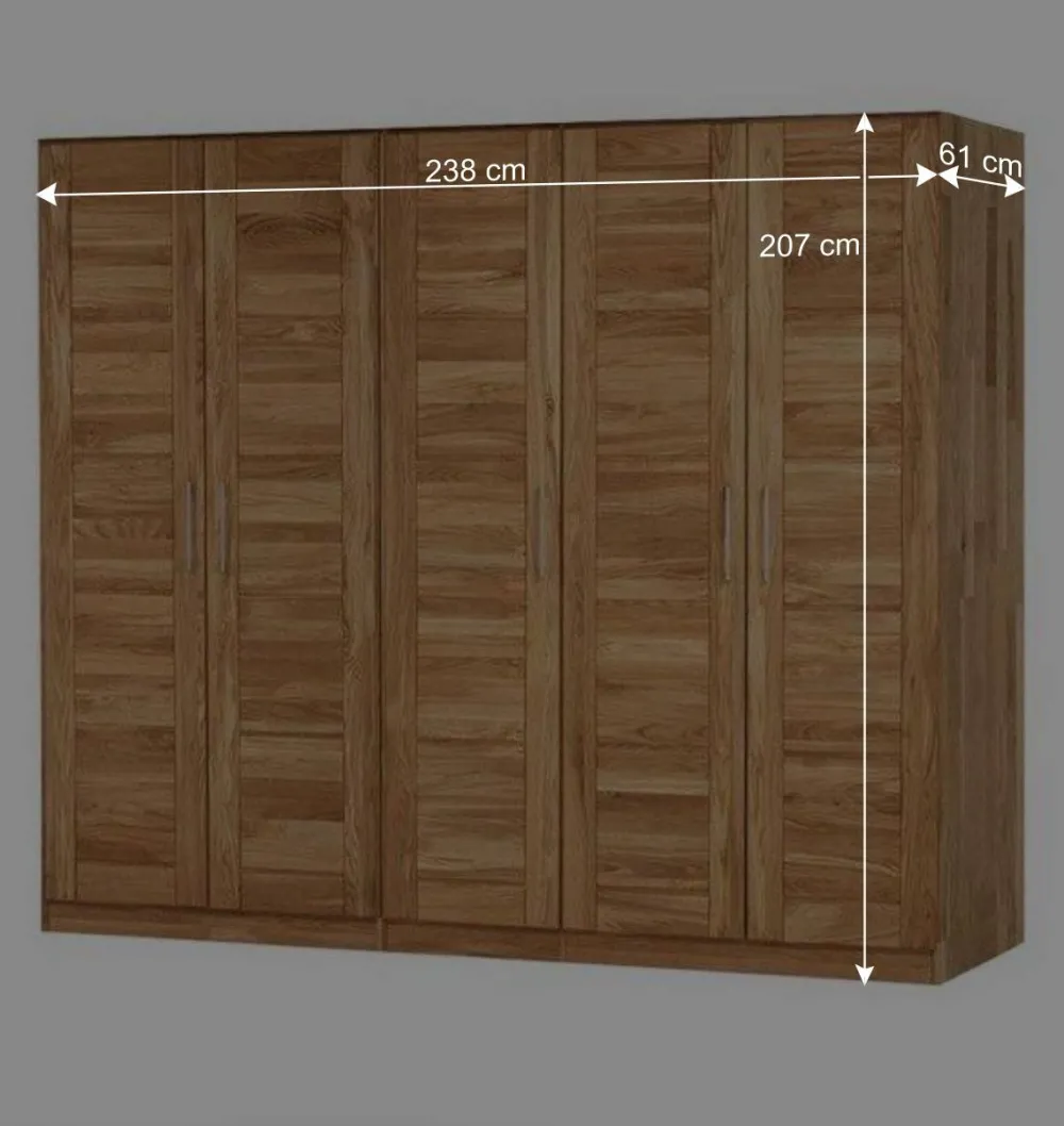 Wohnen Drehtürenschrank Cranos aus Wildeiche Massivholz