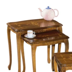 Wohnen Telefontische|Italienische Möbel*Drei Beistelltische mit Intarsien Magari italienisches Design (dreiteilig)