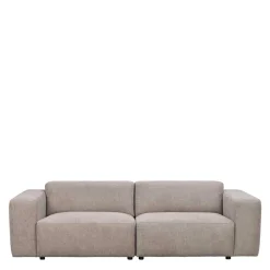 Wohnen Dreier Sofa aus Webstoff in Beige - Adamantia