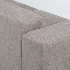 Wohnen Dreier Sofa aus Webstoff in Beige - Adamantia
