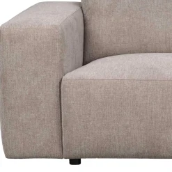 Wohnen Dreier Sofa aus Webstoff in Beige - Adamantia