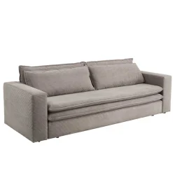 Wohnen Schlafsofas*Dreisitzer Bettsofa in Hellbraun Cord - Anyna