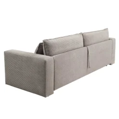 Wohnen Schlafsofas*Dreisitzer Bettsofa in Hellbraun Cord - Anyna