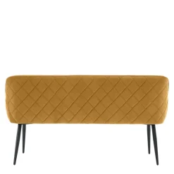 Wohnen Dreisitzer Esstischbank in Senfgelb Samt - Ligurian