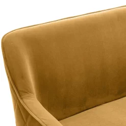 Wohnen Dreisitzer Esstischbank in Senfgelb Samt - Ligurian