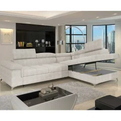 Wohnen Schlafsofas*Dreisitzer Funktionscouch in Cremeweiß - Cryptos