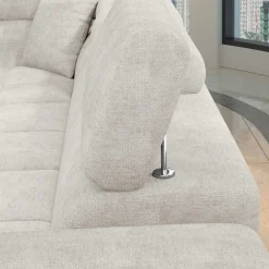 Wohnen Schlafsofas*Dreisitzer Funktionscouch in Cremeweiß - Cryptos