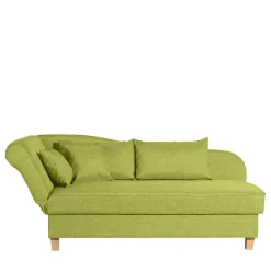 Wohnen Dreisitzer Polsterliege in Gelbgrün mit Buche - Blace