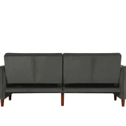 Wohnen Betten|Betten*Dreisitzer Schlafcouch in Grau Samt - Lessia