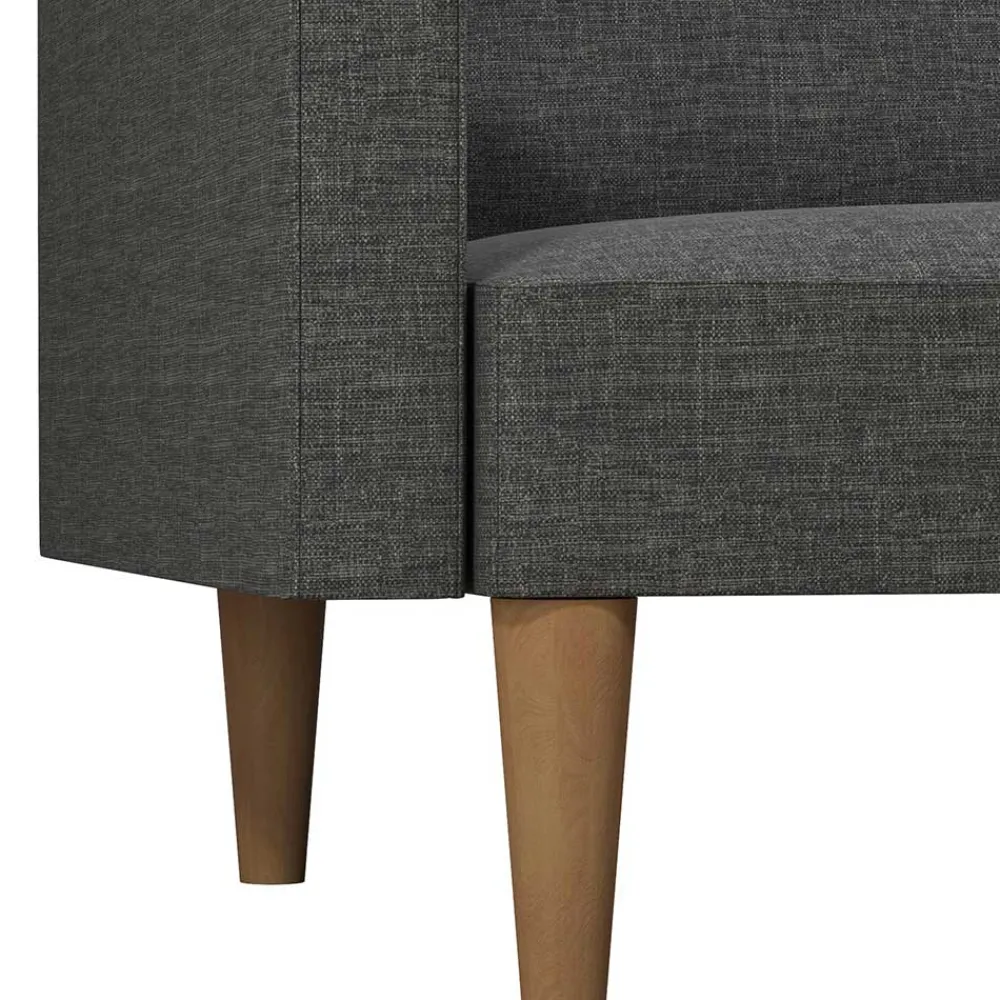 Wohnen Betten|Betten*Dreisitzer Schlafsofa in Grau und Holz Natur - Maragas