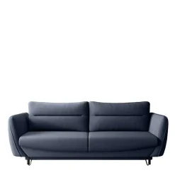 Wohnen Schlafsofas*Dreisitzer Wohnzimmersofa in Blaugrau Velours - Chiyom