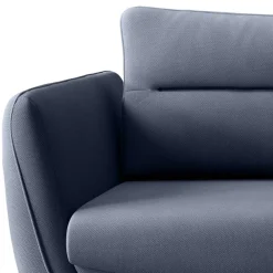 Wohnen Schlafsofas*Dreisitzer Wohnzimmersofa in Blaugrau Velours - Chiyom