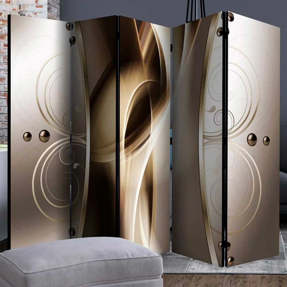 Wohnen Graue Möbel|Paravents*Druck Paravent mit elegantem Motiv in Grau Brau - Lozenna