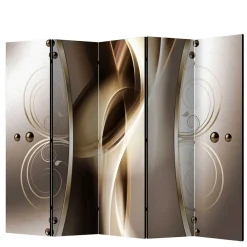 Wohnen Graue Möbel|Paravents*Druck Paravent mit elegantem Motiv in Grau Brau - Lozenna