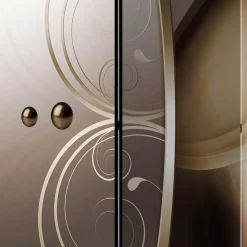 Wohnen Graue Möbel|Paravents*Druck Paravent mit elegantem Motiv in Grau Brau - Lozenna