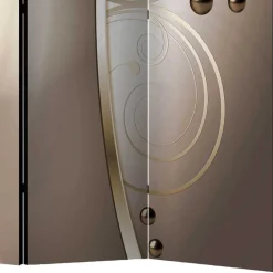 Wohnen Graue Möbel|Paravents*Druck Paravent mit elegantem Motiv in Grau Brau - Lozenna