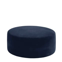 Wohnen Dunkelblauer Sitzhocker aus Samt - Blou