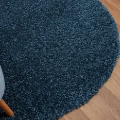 Wohnen Teppiche*Dunkelblauer Teppich mit 150 cm Durchmesser - Asnes