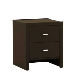 Wohnen Nachttische*Dunkelbraune Nachtkommode Mono mit Kunstleder 54 cm hoch