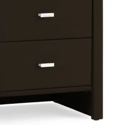 Wohnen Nachttische*Dunkelbraune Nachtkommode Mono mit Kunstleder 54 cm hoch