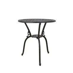 Wohnen Vintage Möbel|Metall-Gartenmöbel*Dunkelbrauner Metalltisch für Garten Hocumola dekorativ gestaltet