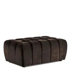 Wohnen Braune Möbel|Barhocker*Dunkelbrauner Wohnzimmerhocker aus Samt - Ladwica