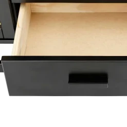 Wohnen Dunkelbraunes Highboard mit Wiener Geflecht - Santiana