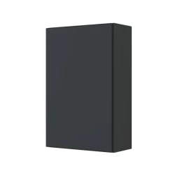 Wohnen Glasmöbel|Badezimmer Komplett*Dunkelgraue Badmöbel Kombination - Natarivos (vierteilig)