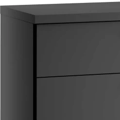 Wohnen Graue Möbel|Landhausmöbel*Dunkelgraue Kommode mit vier Schubladen - Mataram