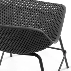 Wohnen Barhocker*Dunkelgraue Tresenstühle mit Sitzschale - Malka (4er Set)