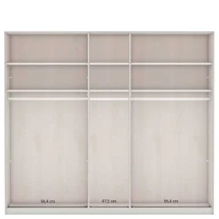 Wohnen Glasmöbel|Kleiderschränke*Dunkelgrauer Kleiderschrank mit Spiegeln - Mataram