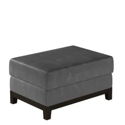 Wohnen Dunkelgrauer Sitzhocker aus Samt - Triumph