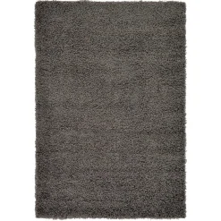 Wohnen Teppiche*Dunkelgrauer Teppich mit Hochflor - Rosarios