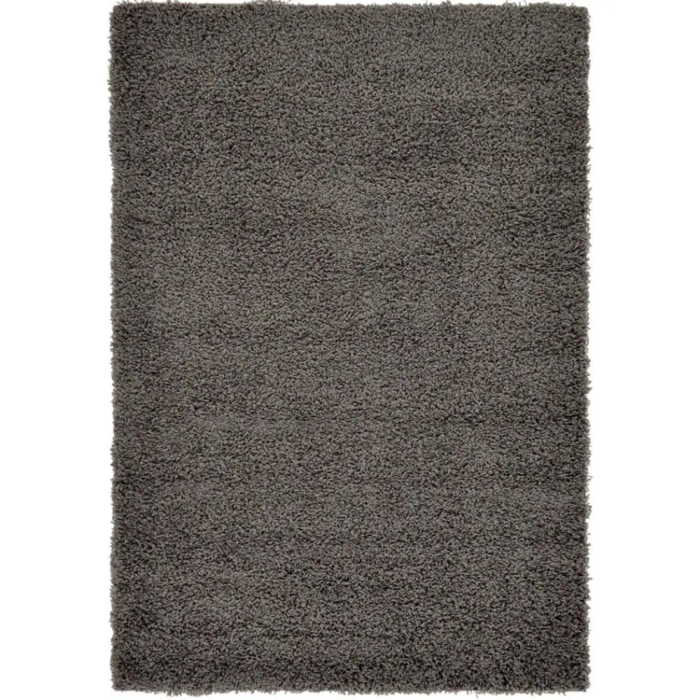 Wohnen Teppiche*Dunkelgrauer Teppich mit Hochflor - Rosarios