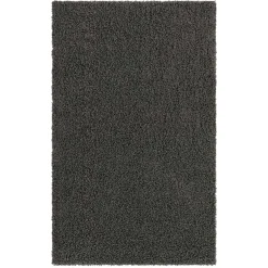 Wohnen Teppiche*Dunkelgrauer Teppich mit Hochflor - Rosarios