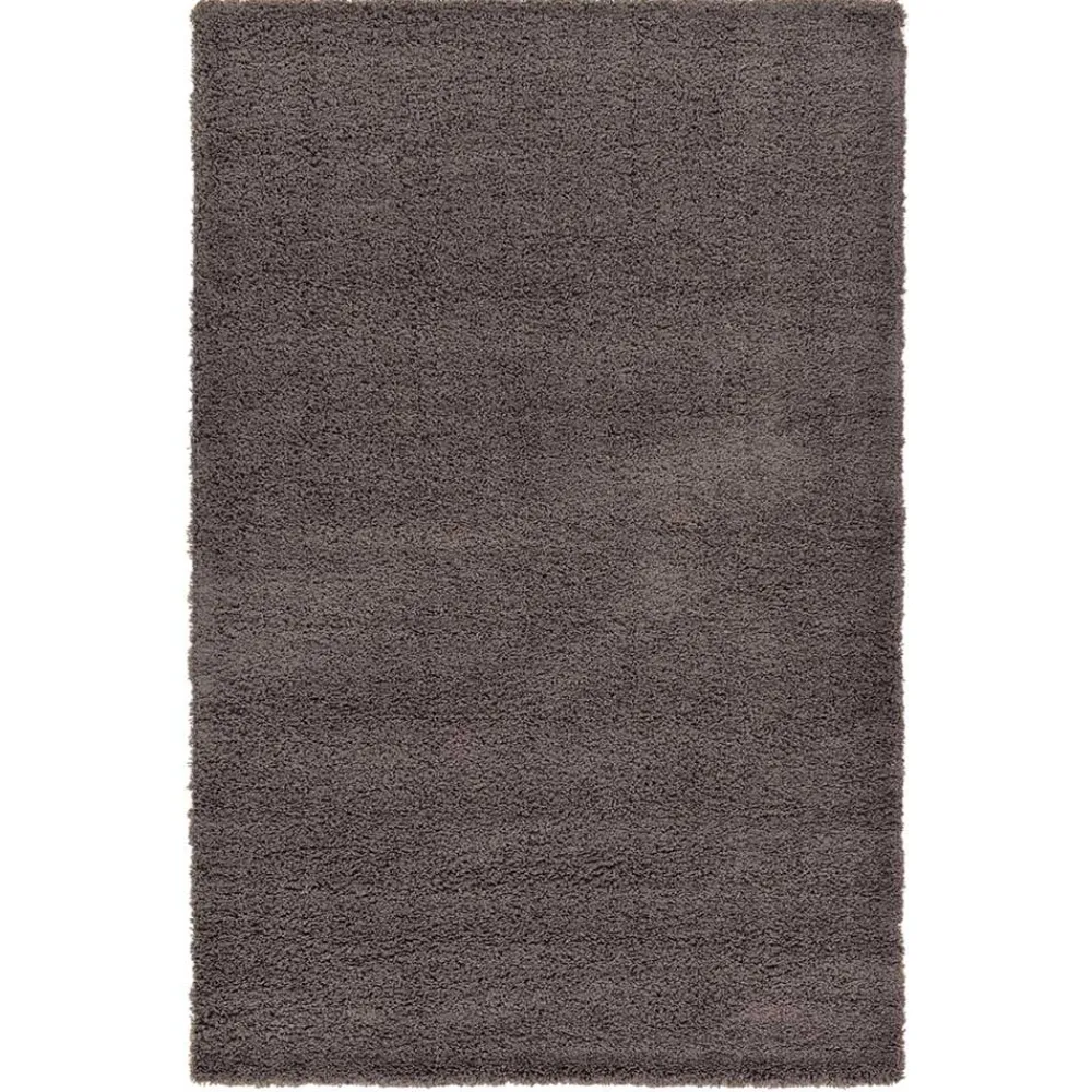 Wohnen Teppiche*Dunkelgrauer Teppich mit Hochflor - Rosarios