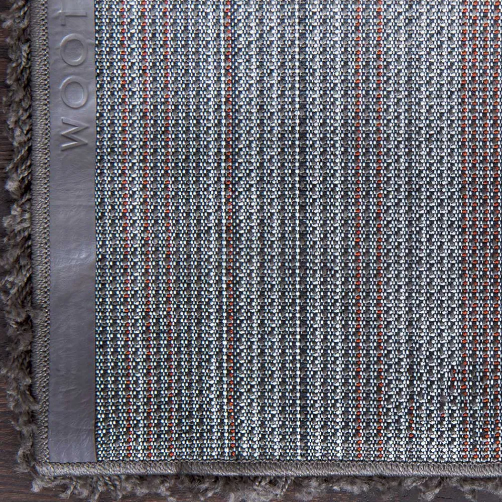 Wohnen Teppiche*Dunkelgrauer Teppich mit Hochflor - Rosarios