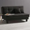 Wohnen Schlafsofas|Sofas*Dunkelgraues Faltsofa aus Velours - Jacksons