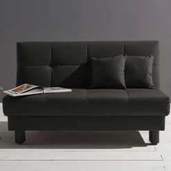 Wohnen Schlafsofas|Sofas*Dunkelgraues Faltsofa aus Velours - Jacksons