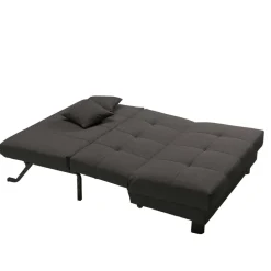 Wohnen Schlafsofas|Sofas*Dunkelgraues Faltsofa aus Velours - Jacksons