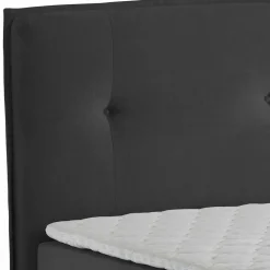 Wohnen Dunkelgraues Polsterbett mit Bettkasten - Epos