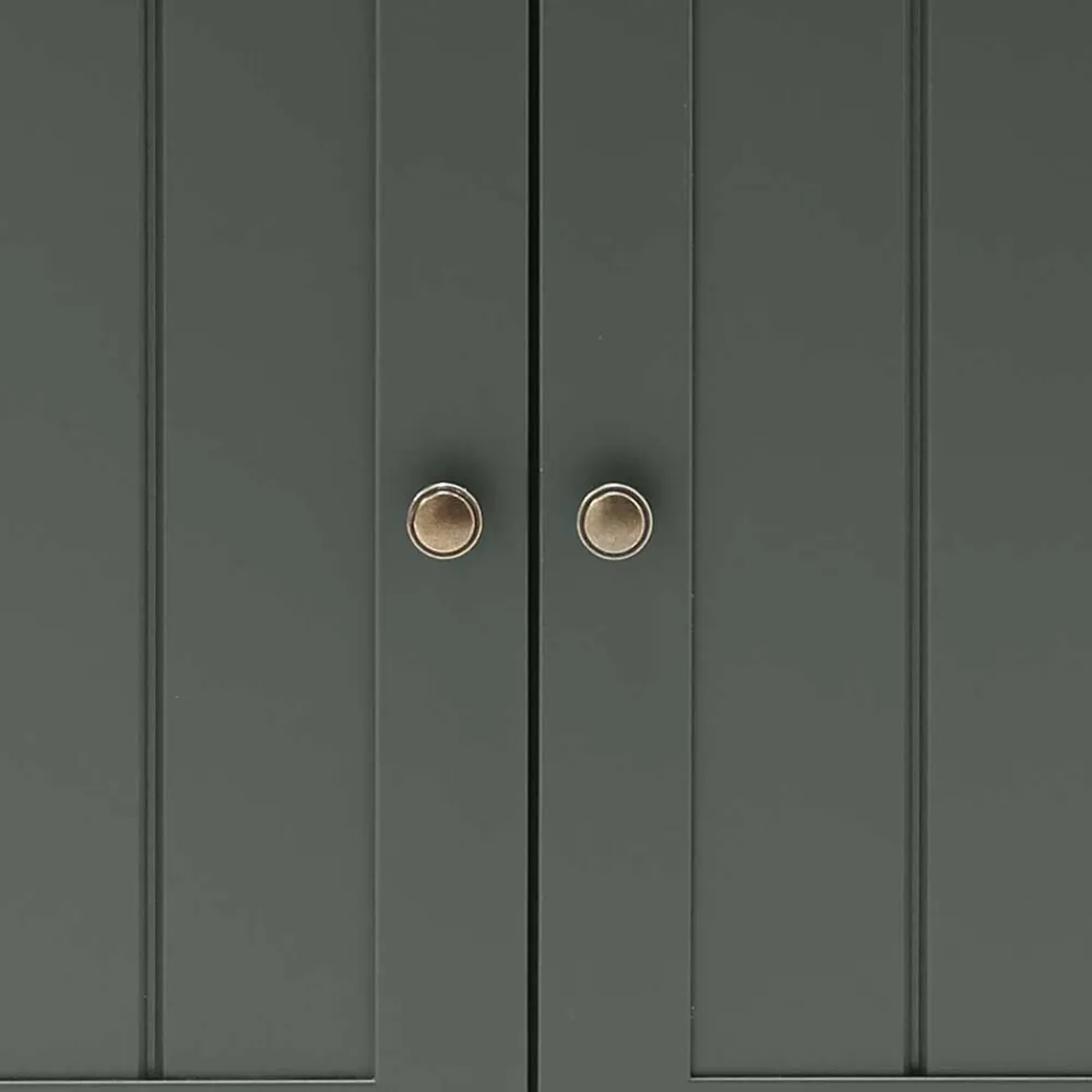 Wohnen Wohnwände|Wohnwand*Dunkelgrüne Country Möbel Set - Niestov (vierteilig)