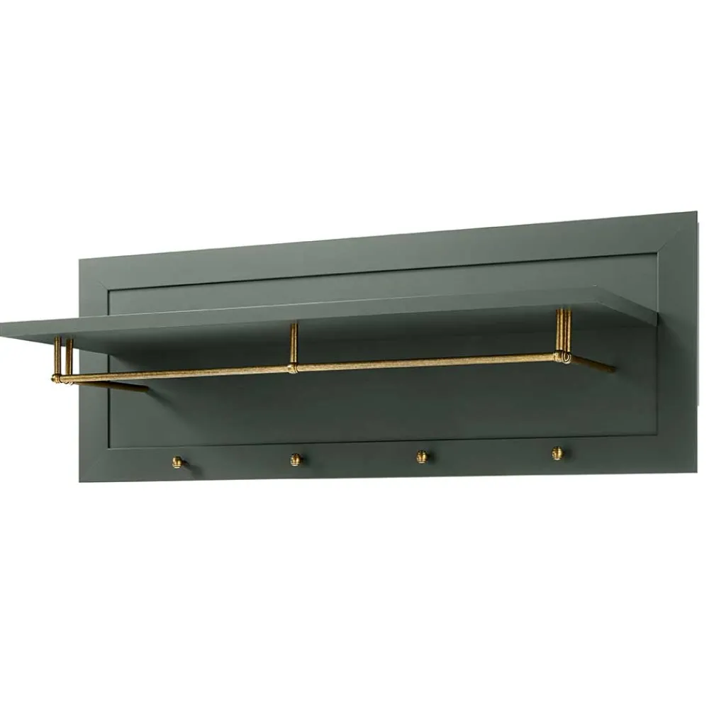 Wohnen Garderoben|Garderoben*Dunkelgrüne Flurmöbel Kombination - Niestov (vierteilig)