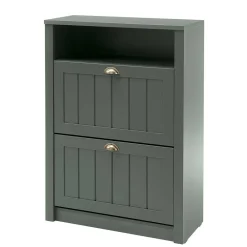 Wohnen Garderoben|Garderoben*Dunkelgrüne Flurmöbel Kombination - Niestov (vierteilig)